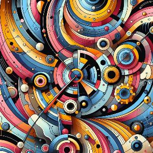 colorful abstract art poster with geometric shapes (38)